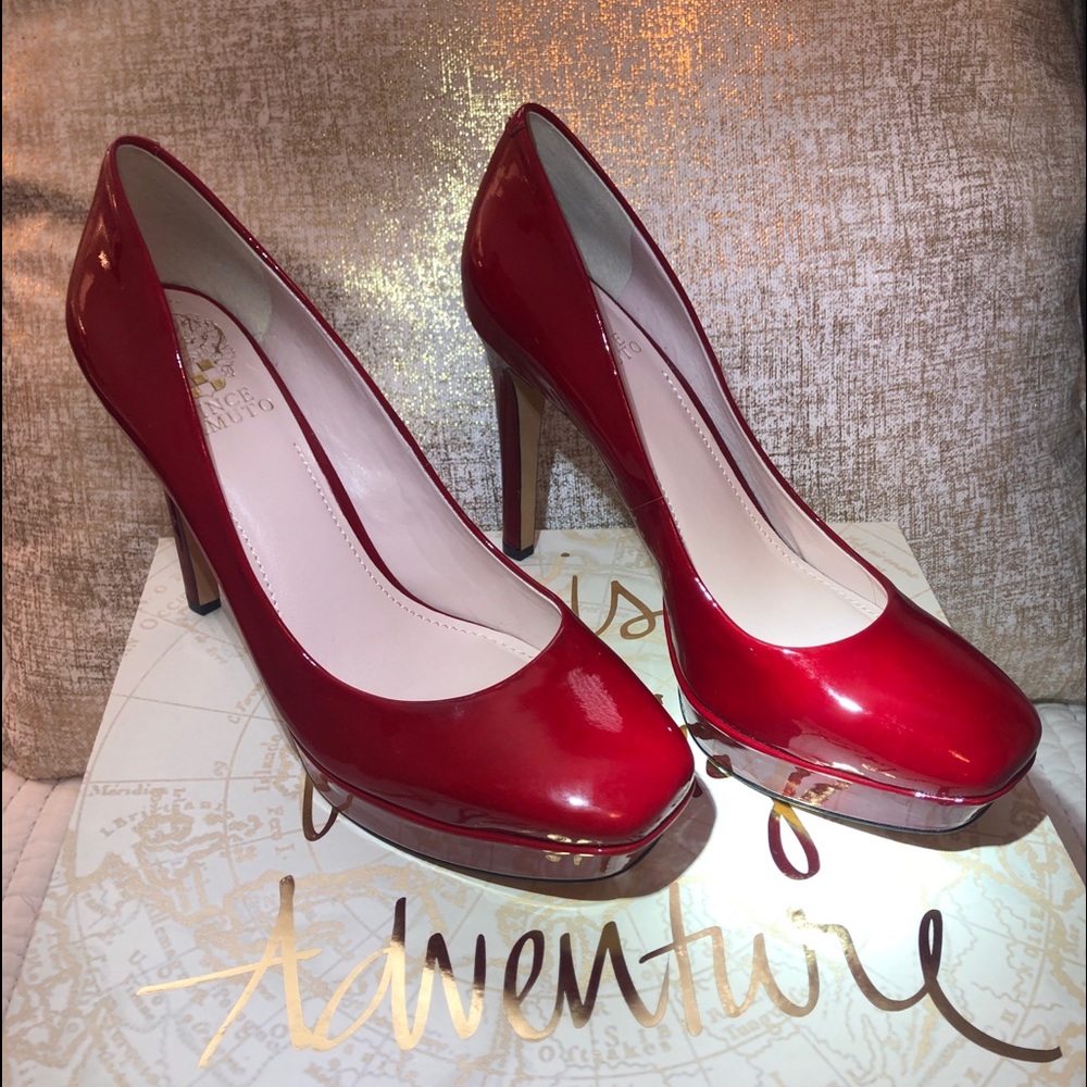Vince Camuto Red Leather Pump 7.5 M Brand New! ✨